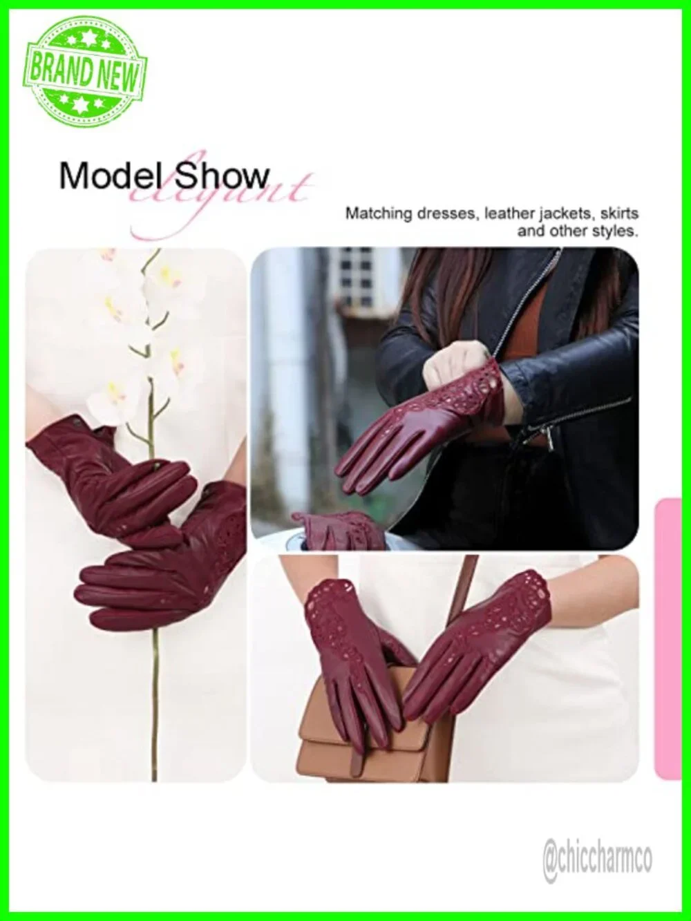 Genuine Sheepskin Leather Driving Gloves Unlined Touchscreen
